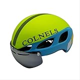 DGF サイクリングヘルメットライディングスポーツヘルメットとゴーグル磁気レンズマウンテンバイクハイウェイプロフェッショナルヘルメットM/L (色 : C, サイズ さいず : L l)
