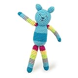 iplay Dream Window Organic Animal Rattle (Aqua Bear-3mo+) by green sprouts by i play. [並行輸入品]