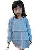 Plus Nao(プラスナオ) ワンピース 長袖 三段 女の子 ガール 女児 幼児 キッズ 子ども ベビー かわいい キュート 個性的 おしゃれ 無地 シン グレー 104【36-48ヶ月】
