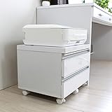 【限定】送料無料 プリンターワゴン 鏡面 ホワイトプリンター ラック 引出し ホワイト SAV045WH