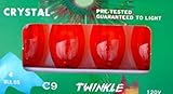 C-9 Amber Transparent Replacement Bulbs for Twinkle Lights or Blinking Lights by Light Replacement B