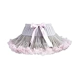 キッズ tutu チュチュスカート パニエ こども用 (グレー, M)