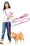 [LaLUCA GOODS] 犬 ショルダーリード 小型犬 中型犬 大型犬 アドバンスモア 01モデル ハンズフリー ピンク Bセット Sサイズ
