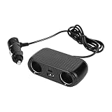 オウルテック 車載充電器 最大PD30W出力 USB Type-C×1 USB Type-A×1 アクセサリーソケット×2 ケーブル型 ブラック OWL-CCUCD2C2-BK