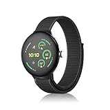 [MosFoil] Google Pixel Watch 4 41MM/3/2/1 対応 交換バンド ベルクロデザイン 柔らかく快適 サイズ調節可能 ピクセルウォッチ4 41mm 編組バンド ナイロン製 弾力性 マジックテープ 肌にやさしい 軽量 コンパチブル google pixel watch 4 41mm/pixel watch 3/2/1 交換ベルト 黒