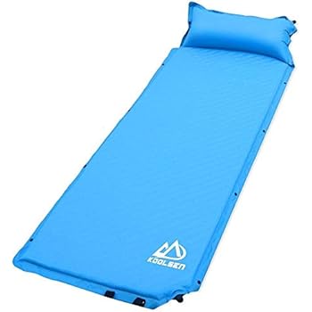 エアーマット キャンプマット キャンピングマット KOOLSEN エアーベッド 自動膨張 連結可能 テント泊 車中泊 耐水加工 アウトドア キャンプ 寝袋 枕が付き 家族旅行