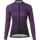 [パールイズミ] ストレッチ ヘザー ジャージ 15℃ 保温 吸汗速乾 冬用サイクルウェア W3112-BL レディース
