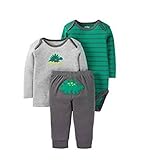 Carters Preemie男の子服ボディスーツシャツとパンツ3個入り