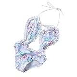 (プタス)Putars 子供用 ガールズ 水着 ビキニ 花柄 ホルターネック バックレス 快適 水泳 スイミング ビーチ 温泉 キッズ水着 かわいい オシャレ ファッション 1-6歳