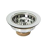 Everflow Heavy Duty Sink Strainer withクロームメッキソリッド真鍮ボディ7512 , Fits洗面台の3 – 1 / 2インチ – 4インチ開口部、フランジwith