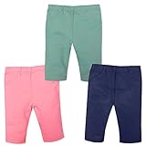 (ピンク/80cm)ベビー服 男の子 女の子 6分丈 パンツ ボトム ストレッチ 裏毛 ウエストゴム ポケット ワッペン 男児 女児 ベビー