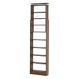 クロシオ つっぱり 書棚 W60×D19 ウォールナットカラー 耐震 本棚 オープンラック 幅60 092086