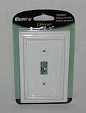 Eluminaケープコッドホワイト木製ウォールプレート、1 Toggle