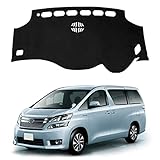 アルファード/ヴェルファイア 20系 ダッシュボードマット 車種専用設計専用 VELLFIRE ALPHARD 20 前期 後期 車内 ダッシュボードカバー 日焼け防止 ダッシュボード 保護マット インテリア アクセサリー 内装パーツ (トヨタ ヴェルファイア・アルファード 20系, ブラック)
