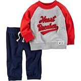 Carter's(カーターズ) 2ピースフレンチテリートップ&パンツバレンタインデーセット グレー 上下セット 18ヶ月【並行輸入】