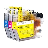 【稲妻トナー】LC3111C+M+Y 各1本 インク 互換 LC3111 インクカートリッジ LC3111-4PK 4色セット【純正品併用/大容量タイプ/残量表示/個包装】対応機種: MFC-J738DN/DWN J998DN/DWN DCP-J572N/J577N/J582N/J973N/J978N/J982N MFC-J893N/J898N/J903N/J987Nインク