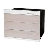 ポスト 郵便受け 埋め込み 郵便ポスト ヴァリオ ネオ ウッディ 横貼り 埋め込みタイプ ホワイト/白茶