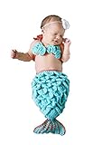 [ジョイベイビー]Joy Baby Infant Costume Photo Photography Prop Mermaid Light Blue with white head band 10ZB