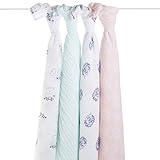 aden + anais (エイデンアンドアネイ) 【日本正規品】モスリンコットン おくるみ 4枚セット thistle 4-pack swaddles-2059