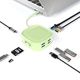 1to10 USB-Cハブ USB HDMI変換アダプタ コネクタ ドッキングステーション 10in1 10ポート 100W PD対応 充電 HDMI USB3.0 映像出力 コンパクト かわいい おしゃれ パステルカラー ピンク 軽い EGRET イーグレット EH23-XC (グリーン)