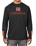 シンシナティ・ベンガルズNFLメンズCutting Through合成長袖Tシャツブラック L