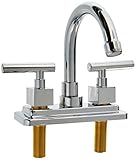 Kingston Brass KS8661CQL Two Handle 4 in. Centerset Lavatory Faucet with Brass Pop-up
