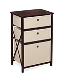 Badger Basket September 3 Basket Wood Frame Storage Tan/Espresso [並行輸入品]