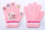 【プリキュア】キッズ　キャラクター手袋　ニット５本指タイプ　ピンク