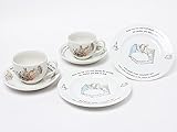 ウェッジウッド　ピーターラビット　カップ＆ソーサー　ケーキ皿 トリオ　2組 wedg-67