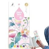 ポケット水彩画ブック | 20枚のポケットウォーターぬりえブック -子供用水彩画の本マジック水彩画の本、グラフィティの絵本署名20人の子供と塗料とブラシの子供と大人の水彩画の本 幼児と初心者のための絵の具とブラシを備えたの描画落書き塗り絵