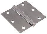 The Hillman Group 852834 3-1/2" Residential Door Hinge - Square Corner - Removable Pin - Full Mortis