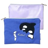 内藤デザイン研究所(Naitou Design) 【海の生き物】サガラ刺繍 ふたりポーチ チンアナゴとシャチ ぬいぐるみ 雑貨 高さ約14cm
