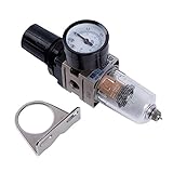 Baoblaze 圧力計　コンプレッサー　バルブ　レギュレーター　1/4 インチ　エアフィルター　空気　差圧排出装置　0〜1.0Mpa　高精度