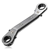 FUT(エフュ ト) 家庭DIYツールラチェットスパナ　ミリサイズショートラチェットめがねレンチ10mm*12mm