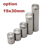 Dagly（TM）は19 * 30ミリメートルステンレススチール広告はガラススタンドオフピンドライウォールネジ固定ネジ2PCS