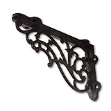 フレンチアンティーク調アイアンブラケット リーフ ブラウン