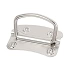 uxcell プルハンドル ドアハンドル ハンドルリング グリップ メタル シルバートーン 100mm長さ