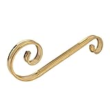 uxcell スクロールバラスター ゲートフェンス S形 320mmx110mm 304ステンレス鋼 ゴールドトーン