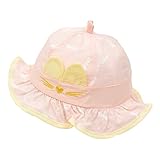 Roffatide 子供 赤ちゃん バケットハット 釣り帽子 男の子 女の子 春夏 お出かけ用 UVカット可愛い 日よけ帽子 イエロー