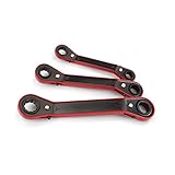 TEKTON 2217 Ratchet Offset Box End Wrench Set, Metric, 3-Piece [並行輸入品]