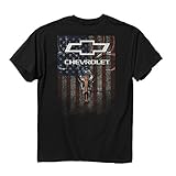 Buck Wear Chevy Skulls and Stripesアメリカ国旗Deer Hunting Tシャツ