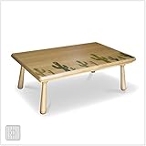 こたつ Sand10 長方形 120cm 幅120 奥行75 高さ40cm ナラ突板 プリント天板 サボテンイラスト 座卓 コタツ 暖房テーブル 洋室 和室に合う炬燵 家具調コタツ 北欧風ジャパニーズデザイン リビングテーブル 和ジャパニー