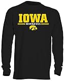 NCAA Iowa HawkeyesメンズOVB Long Sleeve Thermalシャツ、Large、ブラック