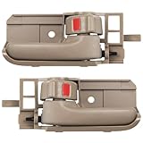 Lcyolada インテリアドアハンドルセット 2003-2008 トヨタカローラ 2005-2015 トヨタ タコマ 2003-2008 ポンティアックバイブ対応 フロントまたはリア 運転席と助手席側 ベージュ