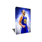Steph Curryペイントポスターアートワークonキャンバスアートプリント 8x12 inches