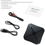 ワイヤレスレシーバートランスミッター4.2アダプター3.5mm AUX PCスマートフォンPK B6ブルートゥース送信ツーインワンKN319 - ブラック