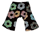 パッチワークお花柄 ベビーボトム:クロ 95・100cm (100cm)