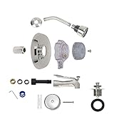 BrassCraft Mfg Mixet #MTR-5 CLR Complete Single Handle Tub and Shower Trim Kit - Chrome [並行輸入品]