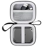 Lacdo ハードドライブキャリングケース 用 Crucial X6 / X9 Pro / X10 Pro ポータブルSSD 500GB 1TB 2TB 4TB USB 3.2 外付けソリッドステートドライブ 耐衝撃 撥水 ストレージ トラベルバッグ、ブラック+グレー