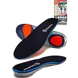 Rela Kino インソール [1日中快適] 理学療法士監修 中敷き 衝撃吸収 アーチサポート 男女兼用 (25.5-26.5cm, 黒)
